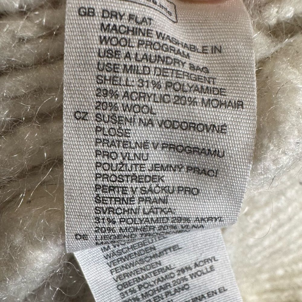 Paris Atelier & Other Stories wool blend off white eyelet sweater small NWOT - Picture 8 of 9